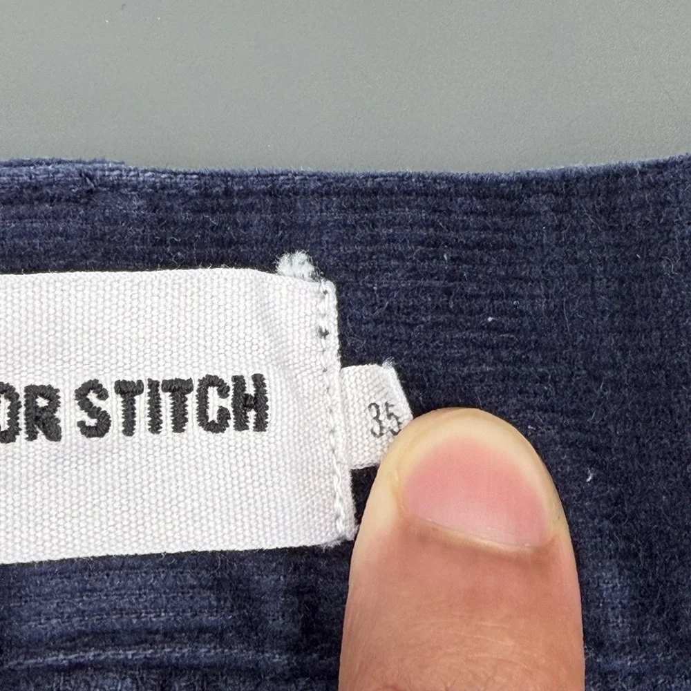 Taylor Stitch Shorts Men's 35 Navy Corduroy Trail Short 8